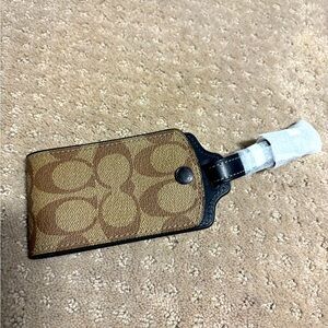 Coach Luggage Tag. Brown Khaki. New